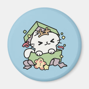 Weihnachtsfeier mit Purr-ty-Time Cat Magnet