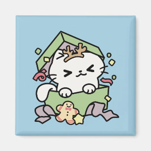Weihnachtsfeier mit Purr-ty-Time Cat Magnet
