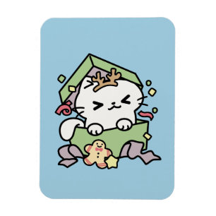 Weihnachtsfeier mit Purr-ty-Time Cat Magnet