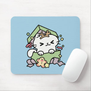 Weihnachtsfeier mit Purr-ty-Time Cat Mousepad