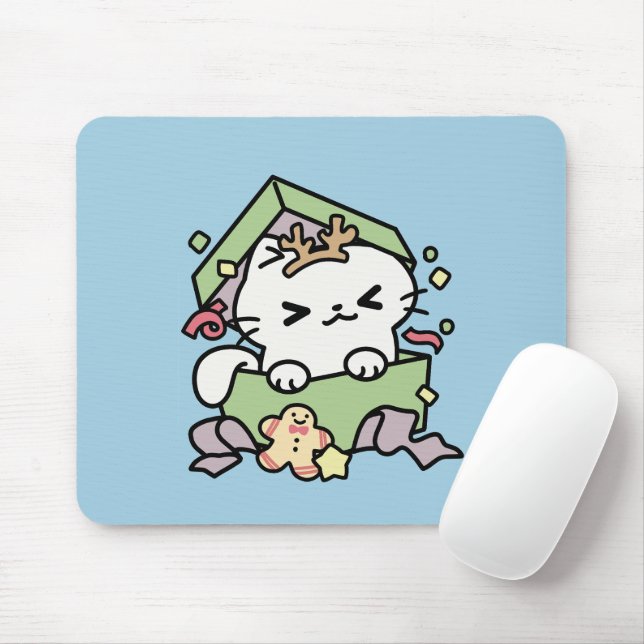 Weihnachtsfeier mit Purr-ty-Time Cat Mousepad (Mit Mouse)