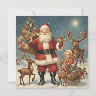 Weihnachtsfeier mit Rentiers & Presentiers Karte