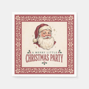 Weihnachtsfeier mit Vintage-Weihnachtsmann Serviette