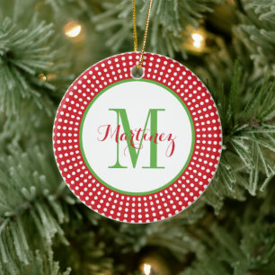 Weihnachtsfeier Monogram Foto Ornament