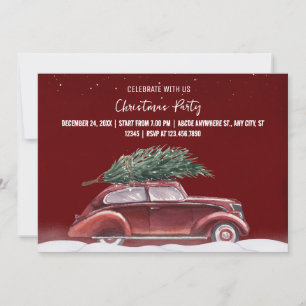 Weihnachtsfeier Oldtimer Einladung