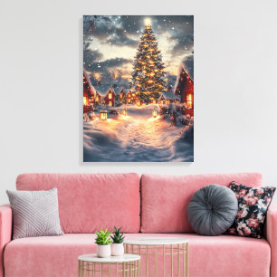 Weihnachtsfeier - Ölgemälde Leinwanddruck
