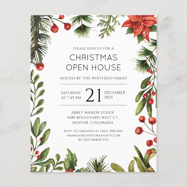 Weihnachtsfeier Open House Party Flyer (Vorne)