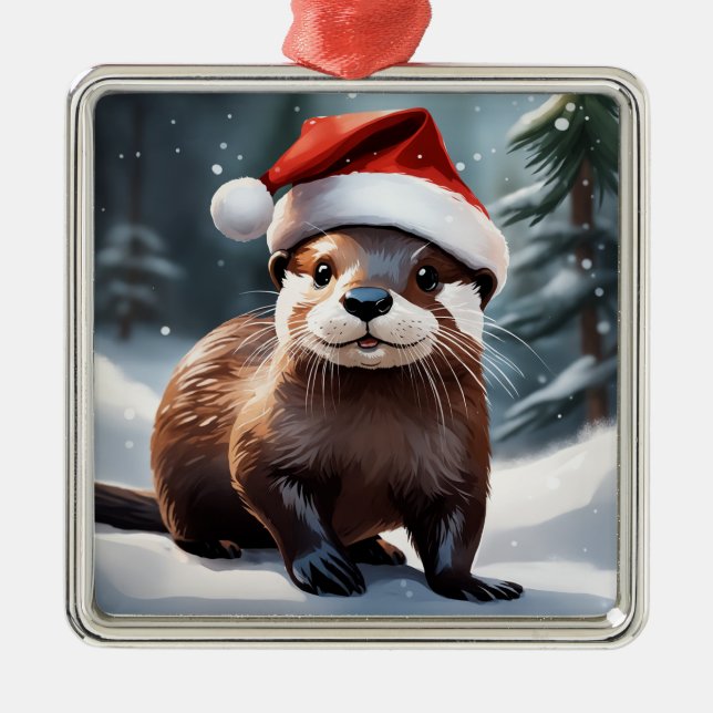 Weihnachtsfeier Ornament Aus Metall (Vorne)