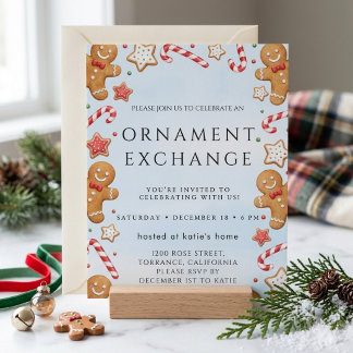 Weihnachtsfeier-Ornamententauschparty-Einladung Einladung