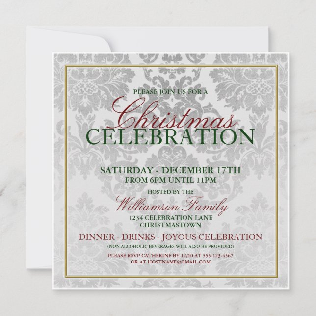 Weihnachtsfeier Party Einladung (Vorderseite)