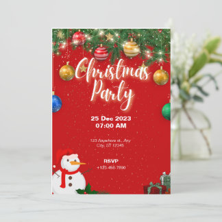 Weihnachtsfeier Party Einladung