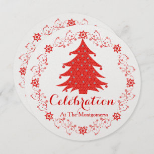 Weihnachtsfeier Party Tree Custom Invitation Einladung
