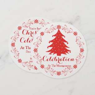 Weihnachtsfeier Party Tree individuelle Einladung