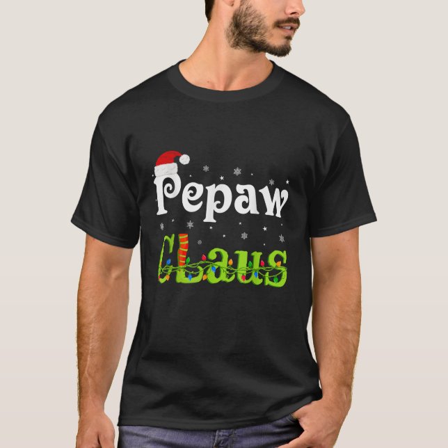 Weihnachtsfeier Pepaw Claus Familie Matchin T-Shirt (Vorderseite)