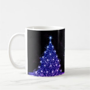 Weihnachtsfeier Pink Blau Baum Winter Schwarz Rust Kaffeetasse
