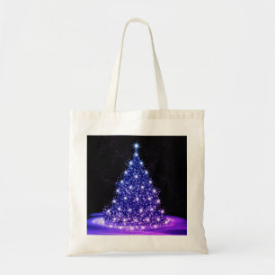 Weihnachtsfeier Pink Blau Baum Winter Schwarz Rust Tragetasche