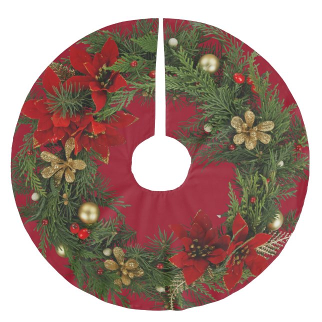 Weihnachtsfeier Polyester Weihnachtsbaumdecke (Vorderseite)