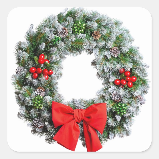 Weihnachtsfeier Quadratischer Aufkleber (Vorderseite)