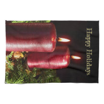 Weihnachtsfeier Rote Kerzen Winterurlaub