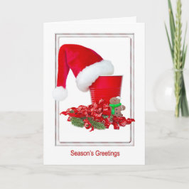 Weihnachtsfeier Roter Party Cup Feiertagskarte