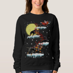 Weihnachtsfeier Rottweiler Rentier C Sweatshirt