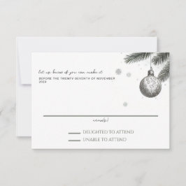 Weihnachtsfeier RSVP Karte