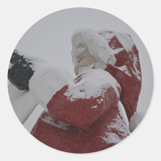 Weihnachtsfeier Runder Aufkleber (Vorderseite)