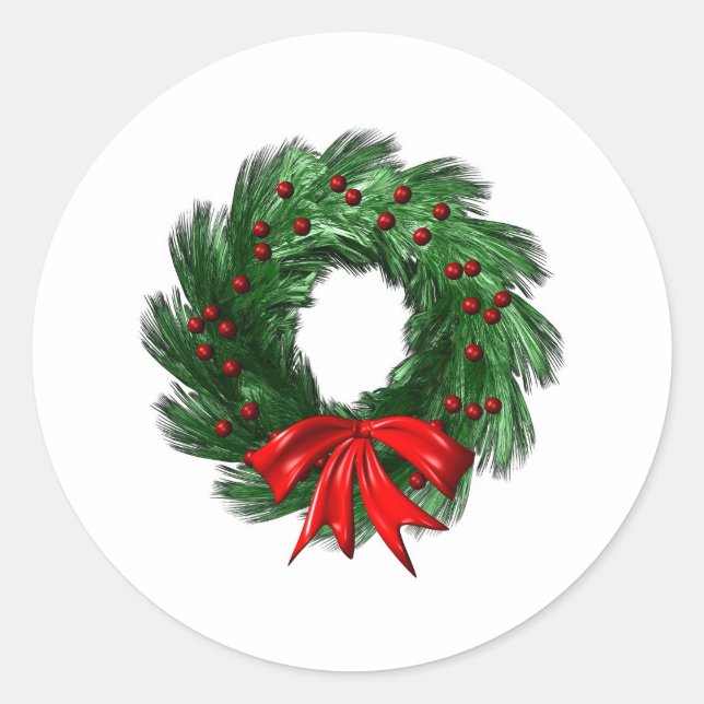Weihnachtsfeier Runder Aufkleber (Vorderseite)