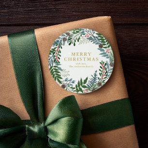 Weihnachtsfeier Runder Aufkleber