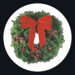 Weihnachtsfeier Runder Aufkleber<br><div class="desc">Weihnachtsdesigns für perfekte Weihnachtskarten und Geschenke! ¡Diseños de la temporada perfektos para regalos y tarjetas Navideñas!</div>