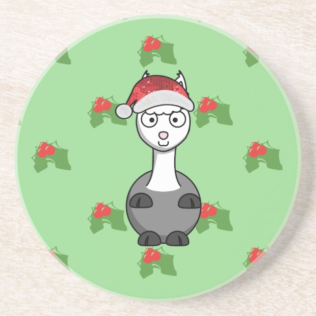 Weihnachtsfeier Sandstein Untersetzer (Vorne)