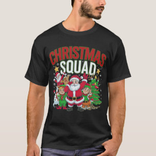 Weihnachtsfeier Santa Dabbing Elf Familie Pajamas T-Shirt