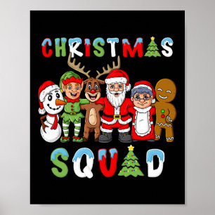 Weihnachtsfeier Santa Reindeer Elf Jungen Mädchen Poster