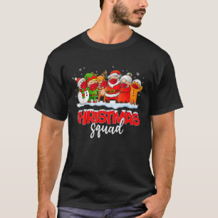 Weihnachtsfeier Santa Reindeer Elf Snowman Face Ma T-Shirt