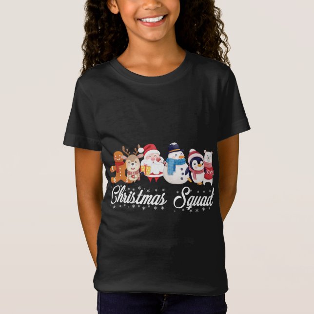 Weihnachtsfeier Santa Reindeer Snowman Gingerbrot T-Shirt (Vorderseite)