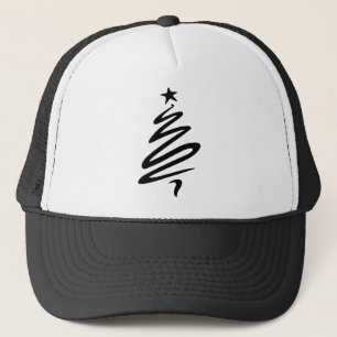 Weihnachtsfeier Star stilisiert Drei Bäume Truckerkappe