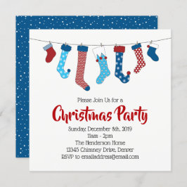 Weihnachtsfeier Strumpf Einladung