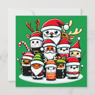 Weihnachtsfeier Sushi Einladung