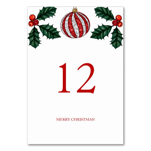 Weihnachtsfeier-Tischnummer Tischnummer (Vorderseite)