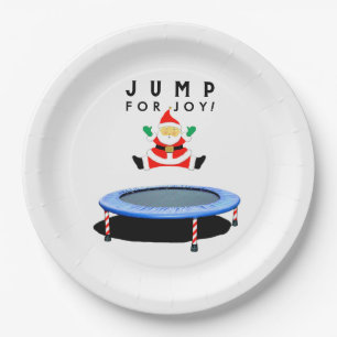 Weihnachtsfeier Trampolin Pappteller