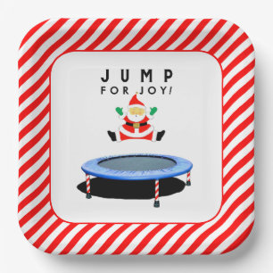 Weihnachtsfeier Trampolin Pappteller
