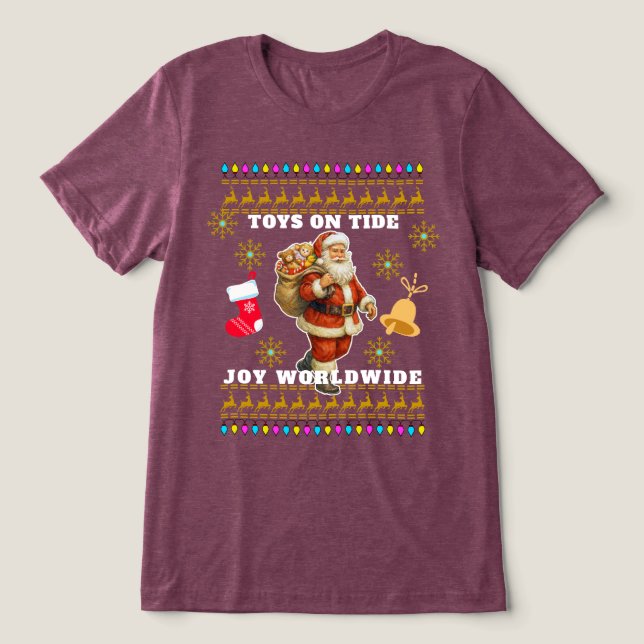 Weihnachtsfeier Tri-Blend-Shirt Tri-Blend Shirt (Design Vorderseite)