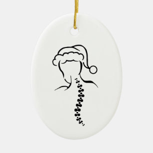 Weihnachtsfeier und Kontur Weihnachten Keramik Ornament