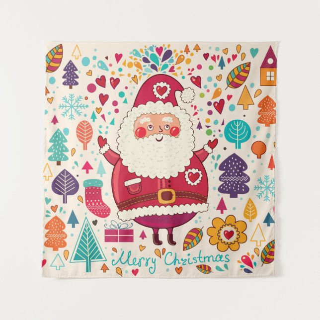 Weihnachtsfeier Wandteppich (Vorderseite)