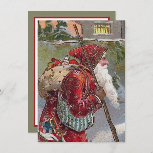 Weihnachtsfeier Weihnachten hinzufügen Stimmung Mitteilungskarte (Vorne/Hinten)