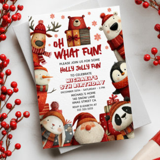 Weihnachtsfeier Weihnachten Kinder Geburtstagspart Einladung