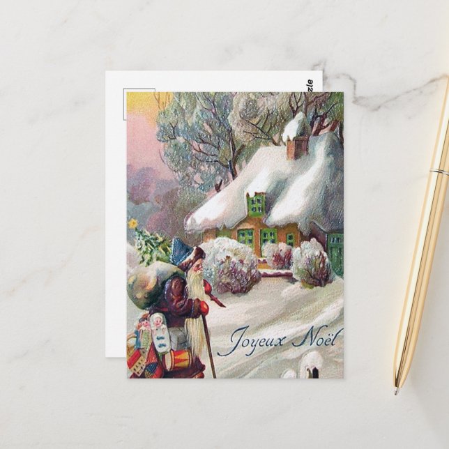 Weihnachtsfeier Weihnachten Weihnachtsfeiertag Postkarte (Vorderseite/Rückseite Beispiel)