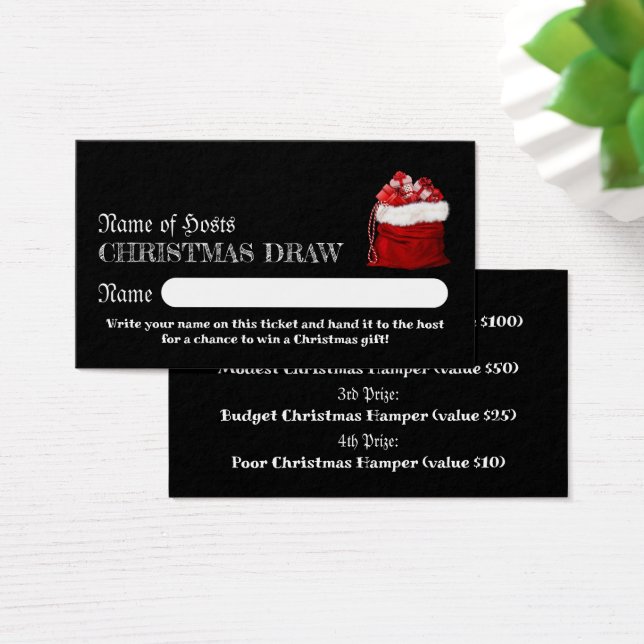 Weihnachtsfeier, Weihnachts-Party Raffle Tickets (Schreibtisch)