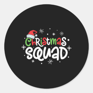 Weihnachtsfeier Weihnachtsfamilie Matching Pajamas Runder Aufkleber