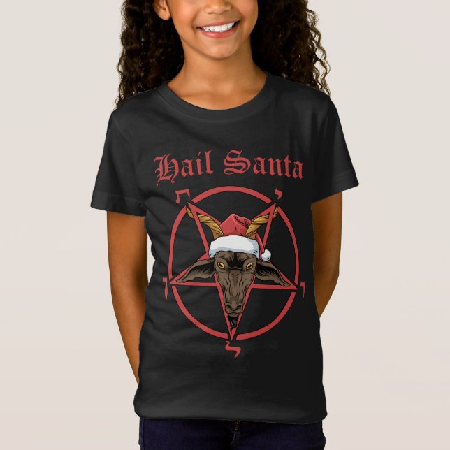 Weihnachtsfeier Weihnachtsfeiertag Ziege Satan Bap T-Shirt (Vorderseite)
